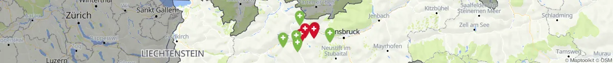 Kartenansicht für Apotheken-Notdienste in der Nähe von Mieming (Imst, Tirol)